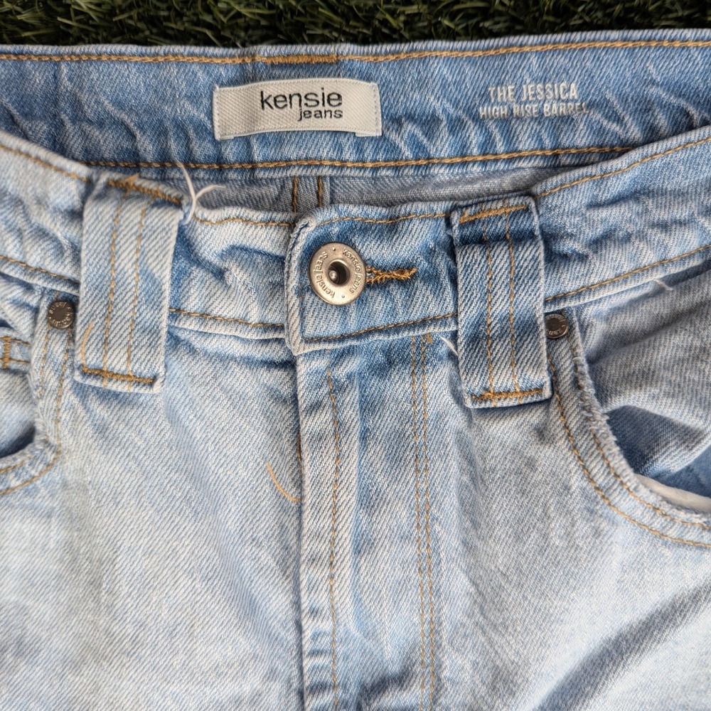 Kensie Jeans The Jessica High Rise Barrel Jeans Light Wash Blue Womens Size 8/29 - Picture 2 of 7